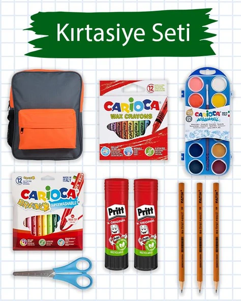 Temel Çantalı Okul Kırtasiye Seti 2 ürün görseli 1