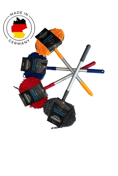 Oto Araba Yıkama Mopu Premium Kalite Alman Malı Teleskopik Saplı Mikrofiber Makarna Başlıklı Uyumlu ürün görseli 1