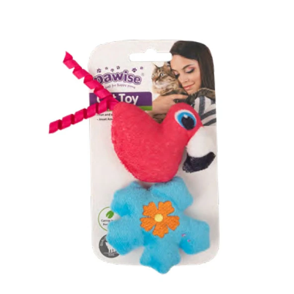 Pawise Örgü Kedi Oyuncağı Kuş - Çiçek ürün görseli 1