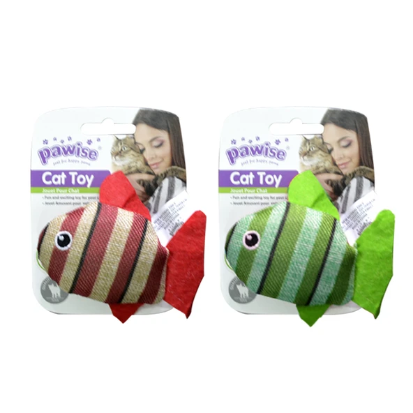 Pawise Kedi Oyuncağı Striped Cat Toy-Balık ürün görseli 1