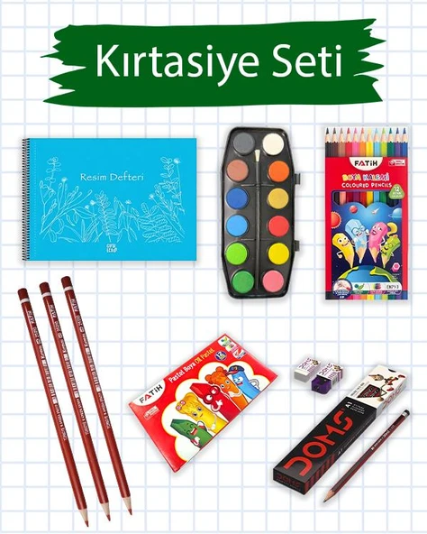 Temel Resim Defterli Okul Kırtasiye Seti 6 ürün görseli 1