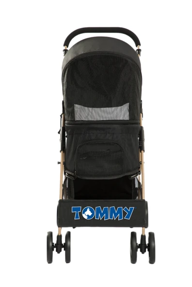 Tommy Evcil Hayvan Arabası Siyah 67*47*98cm Max 15kg ürün görseli 1