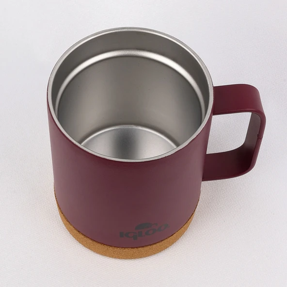 Igloo Cork Mug 350ml-BORDO - Resim 4
