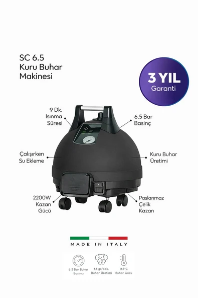 NiceVap SC6,5 Kuru Buhar Üretebilen 6,5 Bar Buharlı Temizleyici ürün görseli 1