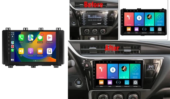 Navismart Multimedya - 8 Çekirdek İşlemci, 8GB RAM, 128GB HAFIZA Toyota Auris (2017-2018) ile uyumlu ürün görseli 1