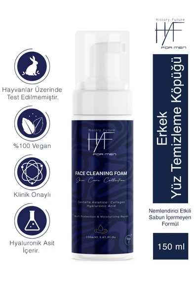 History And Future Erkek Yüz Temizleme Köpüğü Derinlemesine Temizlik Nemlendirici Etki Sabun Içermeyen Formül 150ml ürün görseli 1