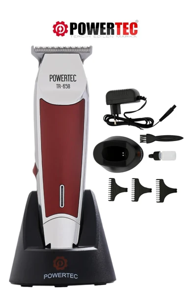 Powertec TR-658 Profesyonel Ense Sakal Çizim Tıraş Makinesi Bordo ürün görseli 1