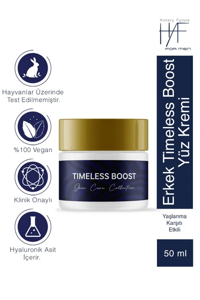 History And Future Erkeklere Özel Timeless Boost Yaşlanma Karşıtı Yüz Kremi Genç Canlı Ve Sağlıklı Cilt 50ml ürün görseli 1