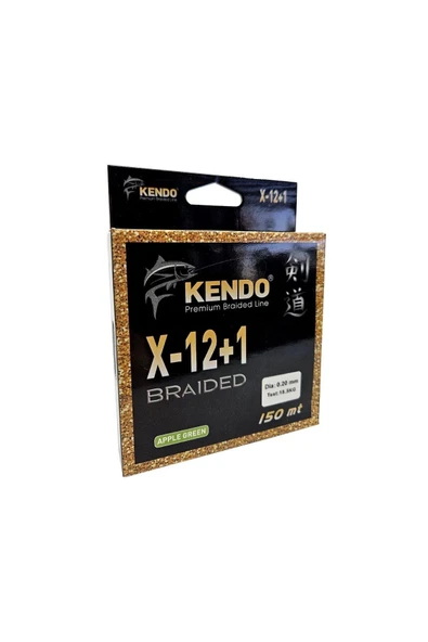 Kendo X-12+1 Braided 150m Apple Green Örgü İp 0,20mm ürün görseli 1