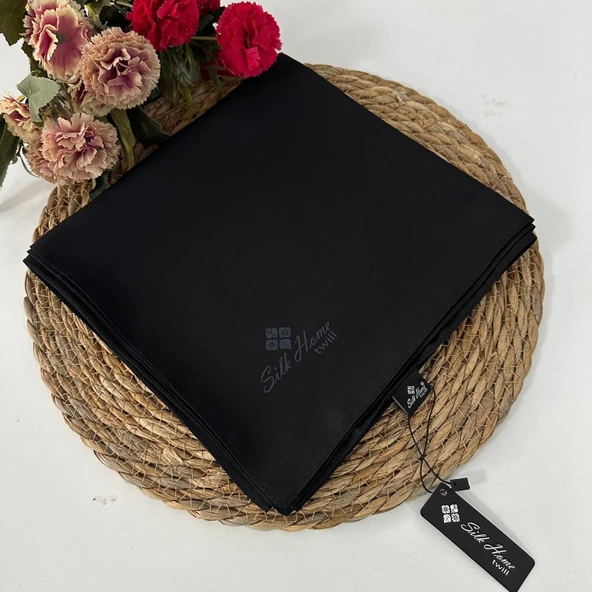 Silk Home Düz Renk Twill Eşarp Siyah LTH0201 ürün görseli 1