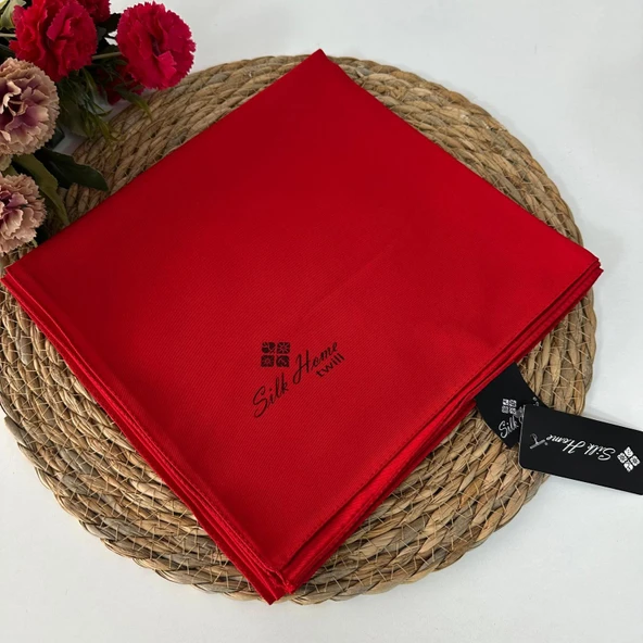 Silk Home Düz Renk Twill Eşarp Kırmızı LTH0218 ürün görseli 1