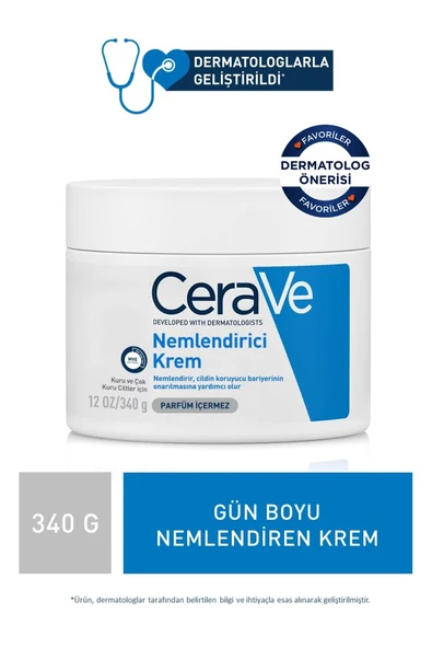 Cerave Kuru ve Çok Kuru Ciltler İçin Nemlendirici Krem 340 gr ürün görseli 1