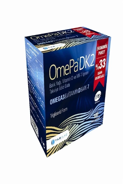 Omepa DK2 Omega 3 & Vitamin D & MENAQ7 100 Yumuşak Kapsül ürün görseli 1