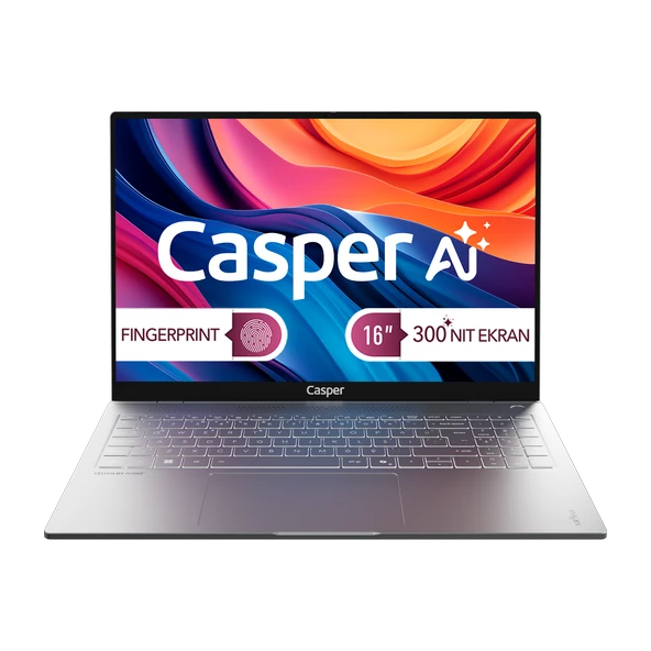 Casper Nirvana S100 Intel Core Ultra 7 255H 16GB DDR5 1TB SSD Freedos 16" S100.255H-BF00X-G-F ürün görseli 1