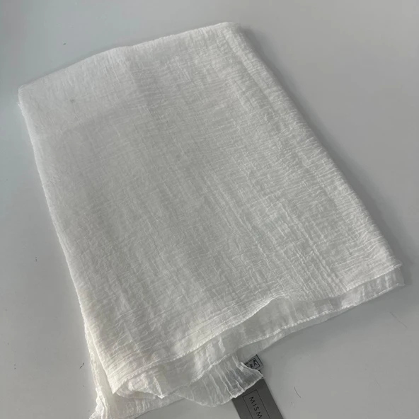 Mismara Müslin Şal Beyaz LBM0108 ürün görseli 1