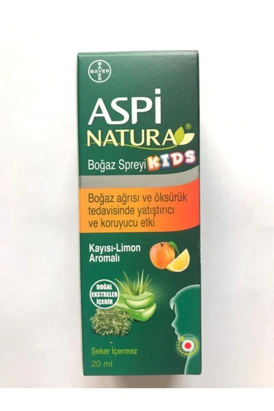 Aspinatura Kids Kayısı ve Limon Boğaz Spreyi 20 ml ürün görseli 1