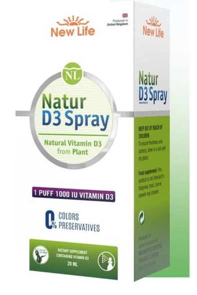New Life Natur D3 Spray 1000 IU 20 ml ürün görseli 1