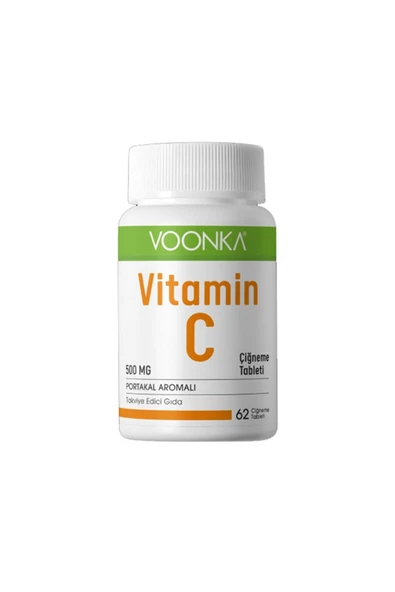 Voonka Vitamin C Çiğneme Tableti Vitamin C İçeren Portakal Aromalı 60 Tablet ürün görseli 1