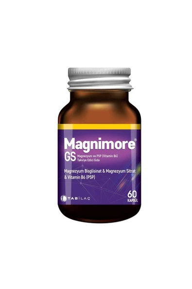 MAGNIMORE Gs Magnezyum Ve P5p Vitamin B6 60 Kapsül 8680133001635 ürün görseli 1