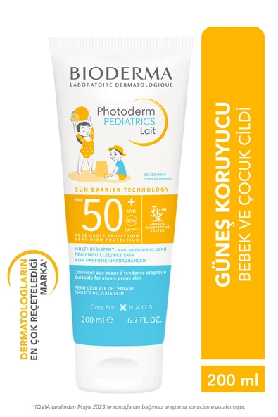 Bioderma Photoderm Pediatrics Lait SPF50+ 200 ml ürün görseli 1