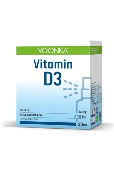 Voonka Vitamin D3 1000 IU Yetişkin Sprey 20 ml ürün görseli 1