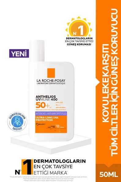 La Roche Posay Anthelios Uvmune Anti Dark Spots Fluid Lekeli Ciltlere Özel Güneş Kremi Spf50+ 50 ml ürün görseli 1