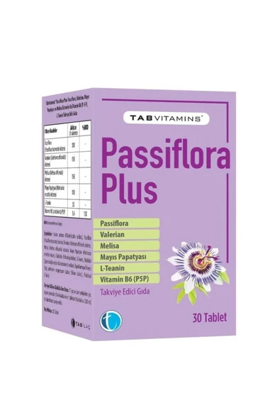 Tabvitamins Passiflora Plus 30 Tablet ürün görseli 1