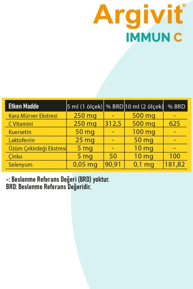 Argivit Immun C Şurup 150 ml - Resim 4