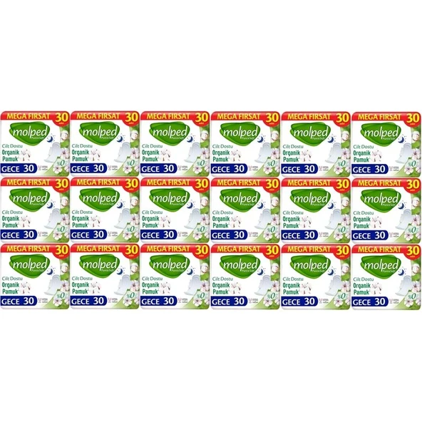 Molped Pure&Soft Hijyenik Ped Gece 540 (18PK*30) Adet Mega Pk ürün görseli 1