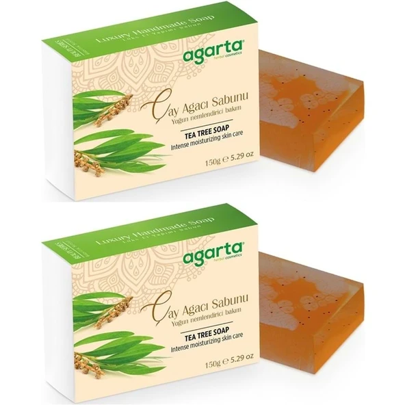 Agarta El Yapımı Doğal Sabun 150GR Çay Ağacı (2 Li Set) ürün görseli 1