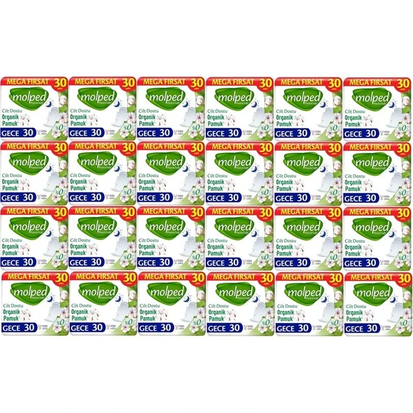 Molped Pure&Soft Hijyenik Ped Gece 720 (24PK*30) Adet Mega Pk ürün görseli 1