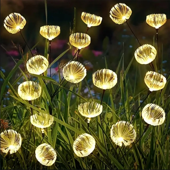 SOLAR 6 TOP LED SARI RENK DENİZ ANASI LED BAHÇE AYDINLATMA SOLAR BAHÇE SÜSÜ SGE1004 ürün görseli 1