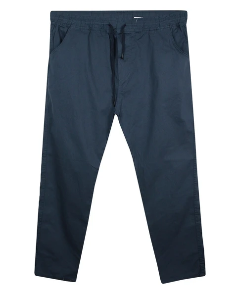 Erkek 118 -156 Kilo Arası İçin Uygun Lastikli Paça Bağcıklı Battal Boy Gabardin Pantolon İndigo ürün görseli 1