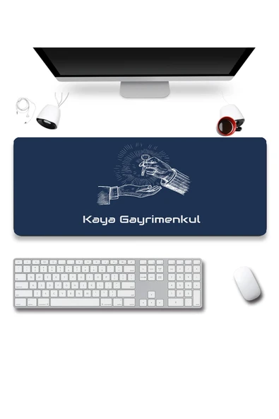 SonicTouch Klavye Mouse Pad Lacivert 40x90cm isme Kişiye Firmaya Özel Emlakçı Gayrimenkul Ofisi ürün görseli 1