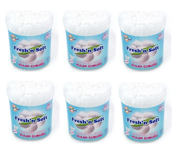 Fresh'n Soft Kulak Çubuğu Standart 100 Lü Silindir 6 Kutu ürün görseli 1
