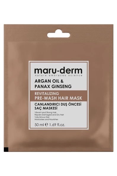 Duş Öncesi Saç Maskesi - Argan Yağı & Asya Ginsengi Yenileyici Duş Öncesi Saç Maskesi 50 ml ürün görseli 1