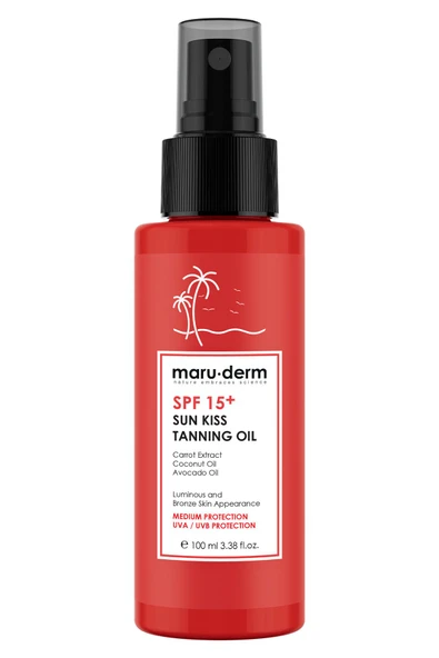 Maruderm SPF 15+ Sun Kiss Tanning Oil | SPF 15+ Bronzlaştırıcı Yağ 100 ML ürün görseli 1