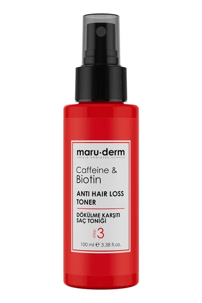 Seyahat Boy - Maruderm Saç Tonik | Biotin & Kafein Dökülme Karşıtı Saç Toniği 100 ml | Vegan ürün görseli 1