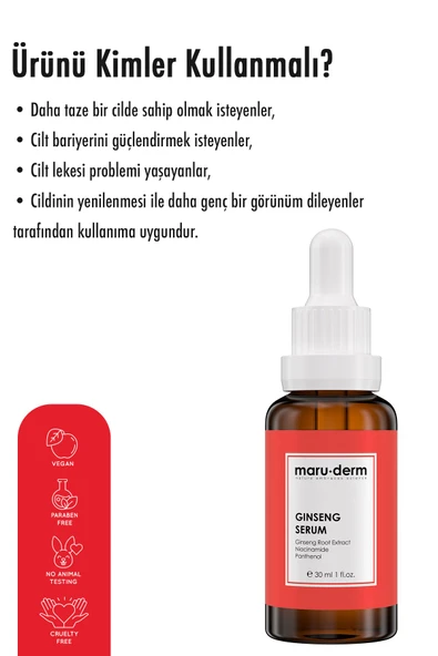 Ginseng Cilt Yenileyici Serum 30 ml - Resim 4