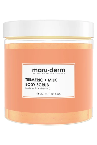 Body Scrub | Zerdeçal + Süt Vücut Peelingi | C Vitamini + Ferulik Asit 250 ML ürün görseli 1