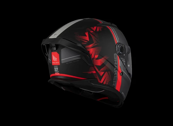 KASK MT BRAKER SV CHARM B5 MAT KIRMIZI - Resim 4