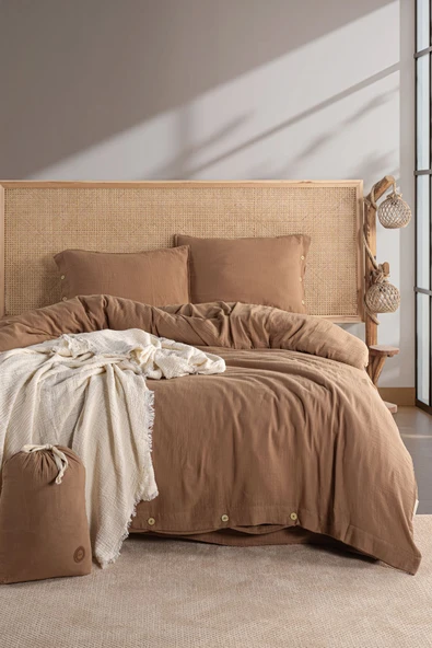 MYLASA HOME Cloudy Mood Müslin Tek Kişilik Nevresim Takımı | Nevresim,yastık Kılıfı,düz Çarşaflı | ürün görseli 1