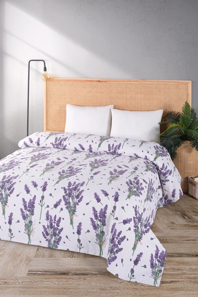 Cozy Nest %100 Doğal Pamuk Çift Kişilik Yatak Örtüsü-Baskılı Pike - 190x220 cm (7 FARKLI DESEN) ürün görseli 1