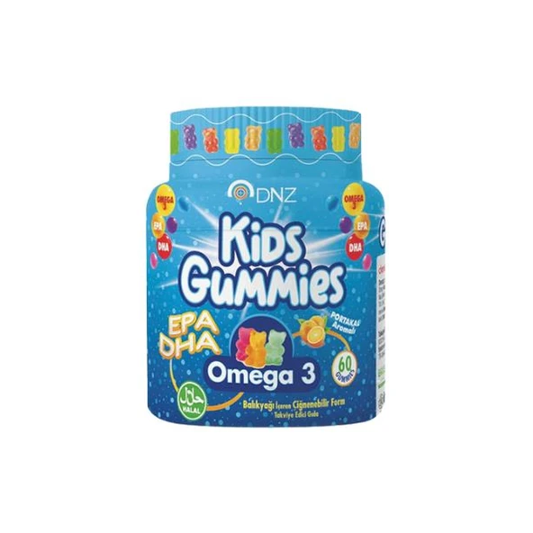 Dnz Kids Gummies Omega 3 Balık Yağı İçeren Çiğnenebilir Portakal Aromalı Takviye Edici Gıda 60 Gumies ürün görseli 1
