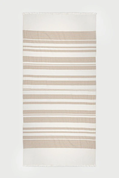MYLASA HOME Luma İnce Çizgili Pamuklu Peştemal 80X165 ürün görseli 1