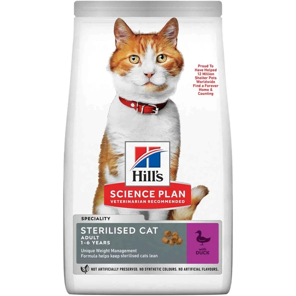 Hills Sterilised Ördekli Kısır Kedi Maması 3kg Ördekli Kısırlaştırılmış Kedi Maması ürün görseli 1