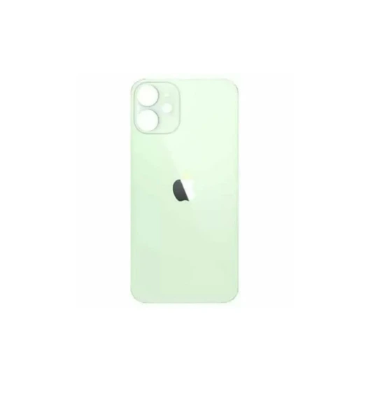 Uyumlu İphone 12 Mini Arka Kapak Lazer Kesim ( Pil Kapağı )  Cam - Yeşil ürün görseli 1