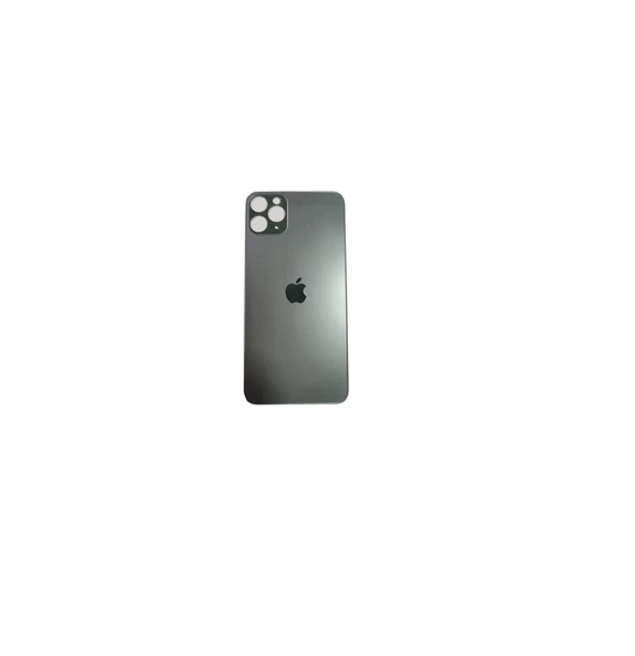 Uyumlu İphone 11 Pro Max Arka Kapak Lazer Kesim ( Pil Kapağı )  Cam -- Yeşil ürün görseli 1