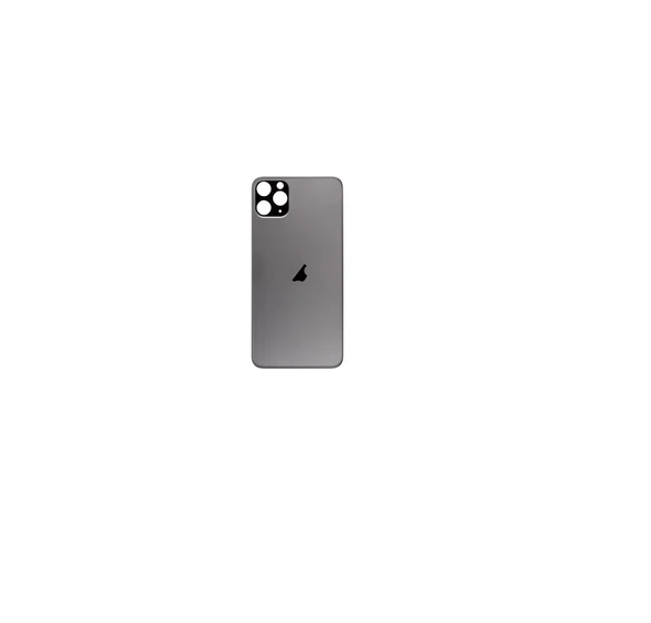 Uyumlu İphone 11 Pro Max Arka Kapak Lazer Kesim ( Pil Kapağı )  Cam -- Space Gray ürün görseli 1