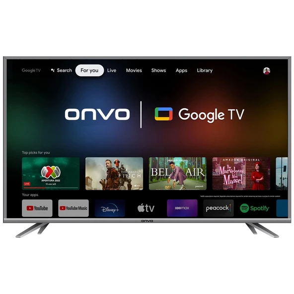 Onvo 65OVF9250UQ 4K Ultra HD 65" 165 Ekran Uydu Alıcılı Google Smart QLED TV ürün görseli 1